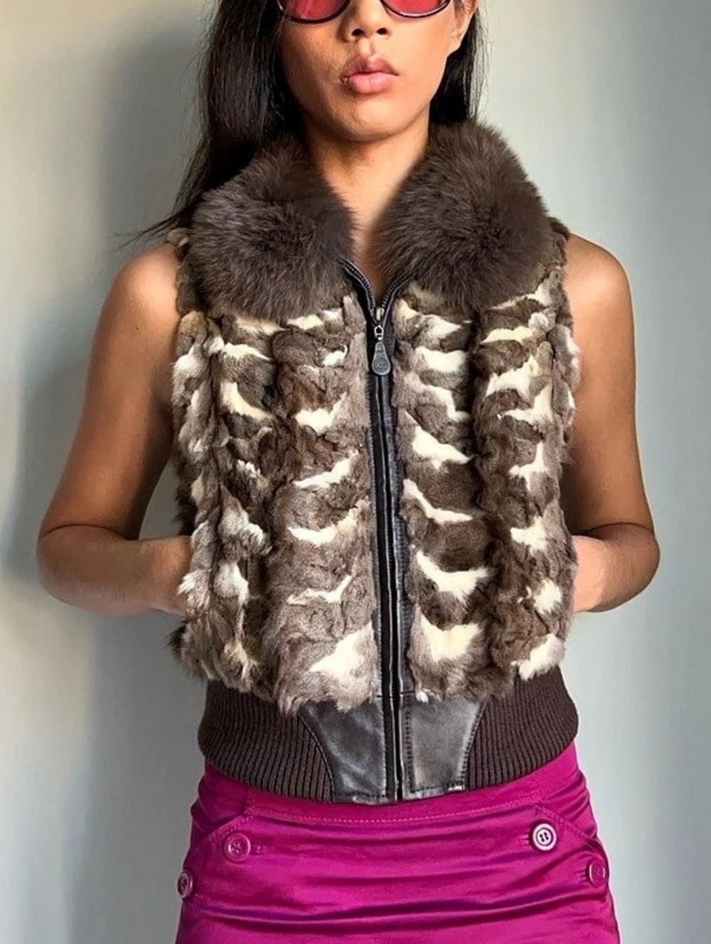 Vintage Rabbit Fur Vest - Picture 2 of 5